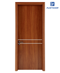 LA201 - Cửa gỗ nhựa composite Austdoor chỉ nhôm bất đối xứng