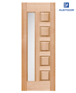 SK401.M - Cửa gỗ công nghiệp Austdoor kính dọc veneer gỗ gụ