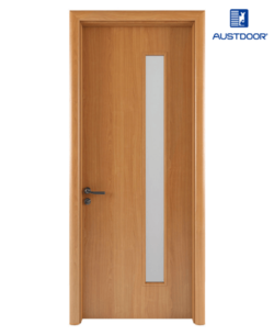 FL202 - Cửa gỗ nhựa composite Austdoor phẳng trơn kính dài