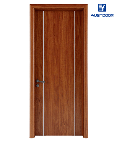 LA202 – Cửa gỗ nhựa composite Austdoor chỉ nhôm đối xứng