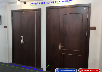 Cửa gỗ công nghiệp Veneer và cửa gỗ công nghiệp Laminate - Huge-Austdoor