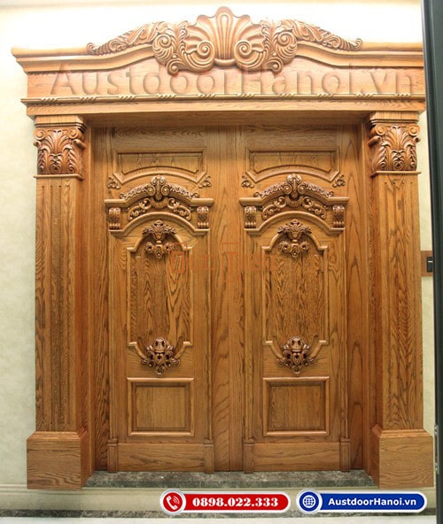 Mẫu cửa gỗ 4 cánh Xoan Đào đẹp nhất