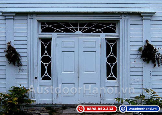 mẫu cửa gỗ 4 cánh đẹp nhất phong cách tân cổ điển