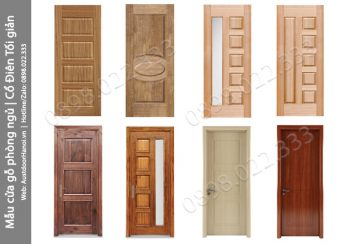 Các mẫu cửa gỗ thông phòng ngủ Cổ điển tối giản đẹp nhất