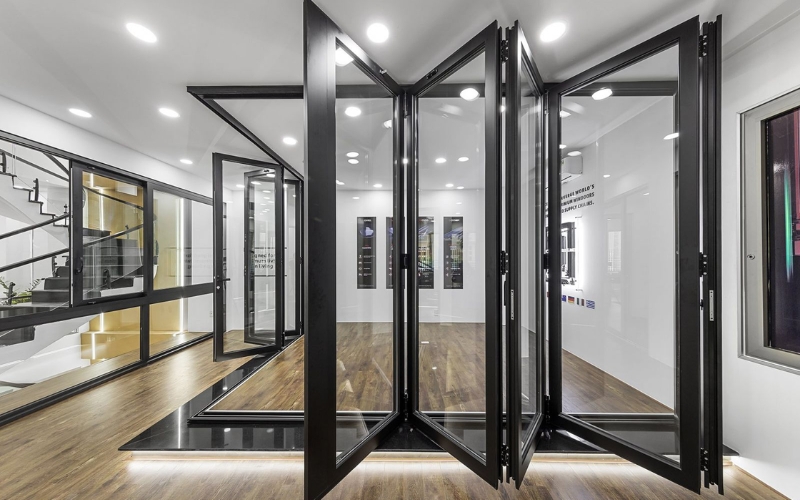 ứng dụng cửa nhôm quay trượt 2 chiều