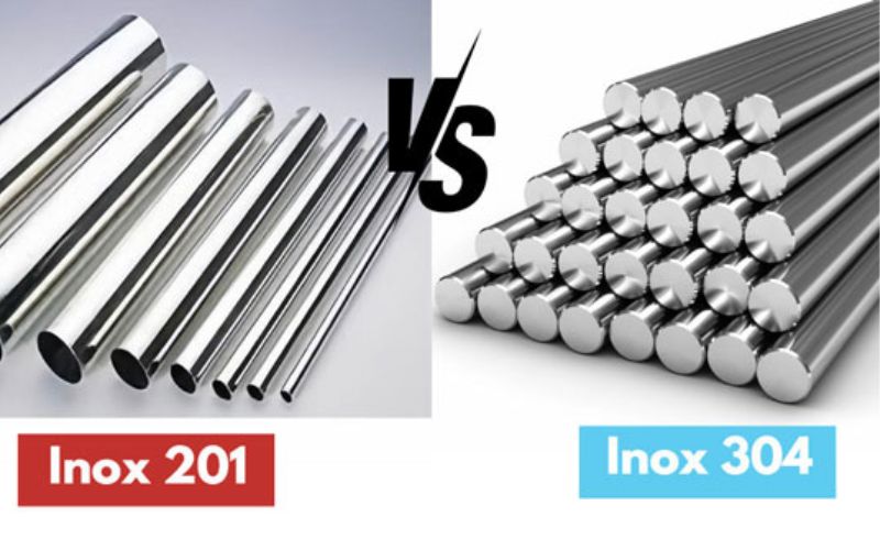 Phân biệt inox 304 và 201 bằng nam châm