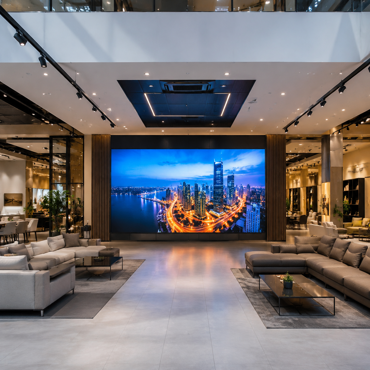 Khai trương showroom: cho thuê màn hình LED điểm nhấn