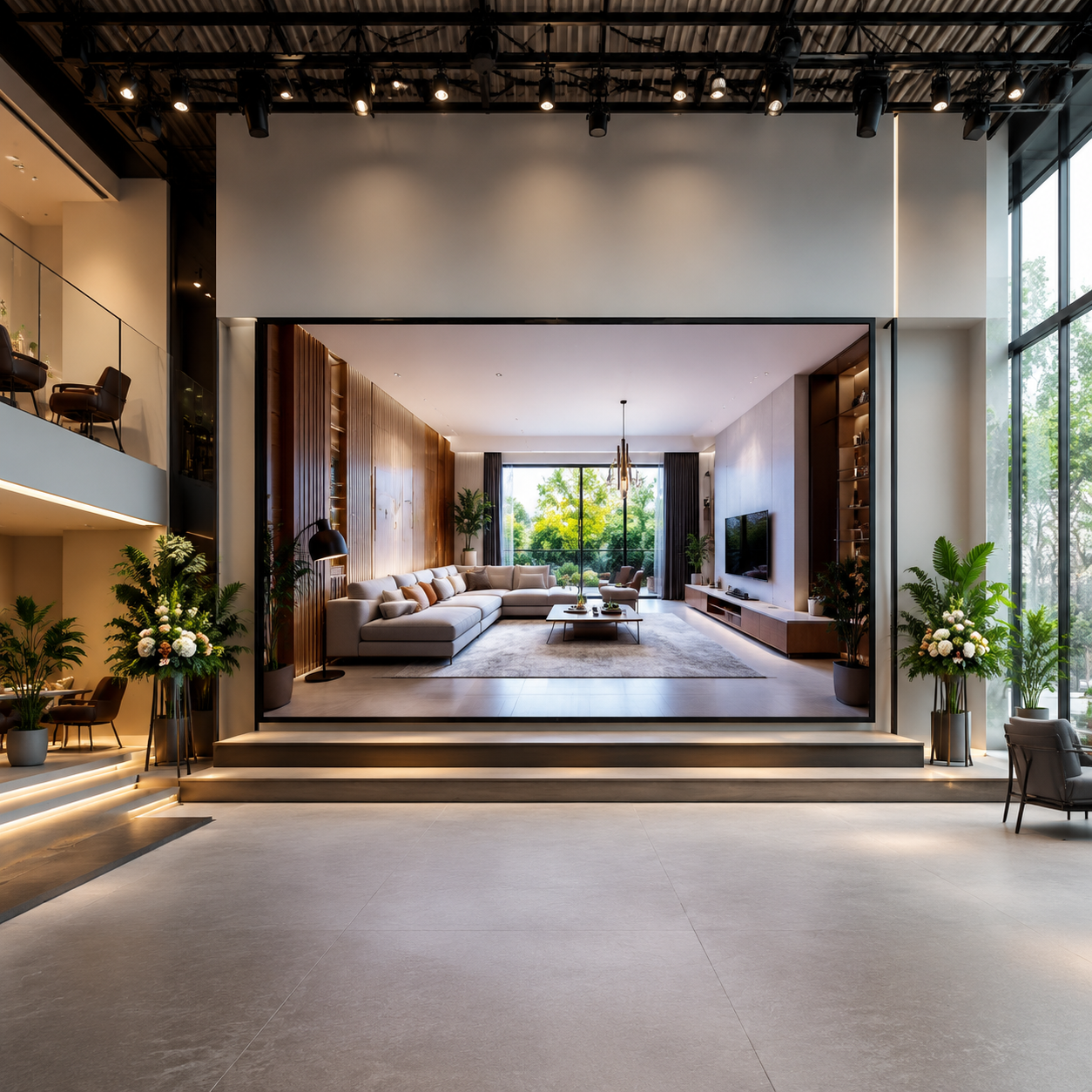 Khai trương showroom: cho thuê màn hình LED điểm nhấn